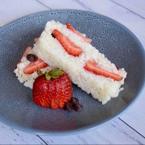 Strawberry & Chocolate Coconut Rice Cakes